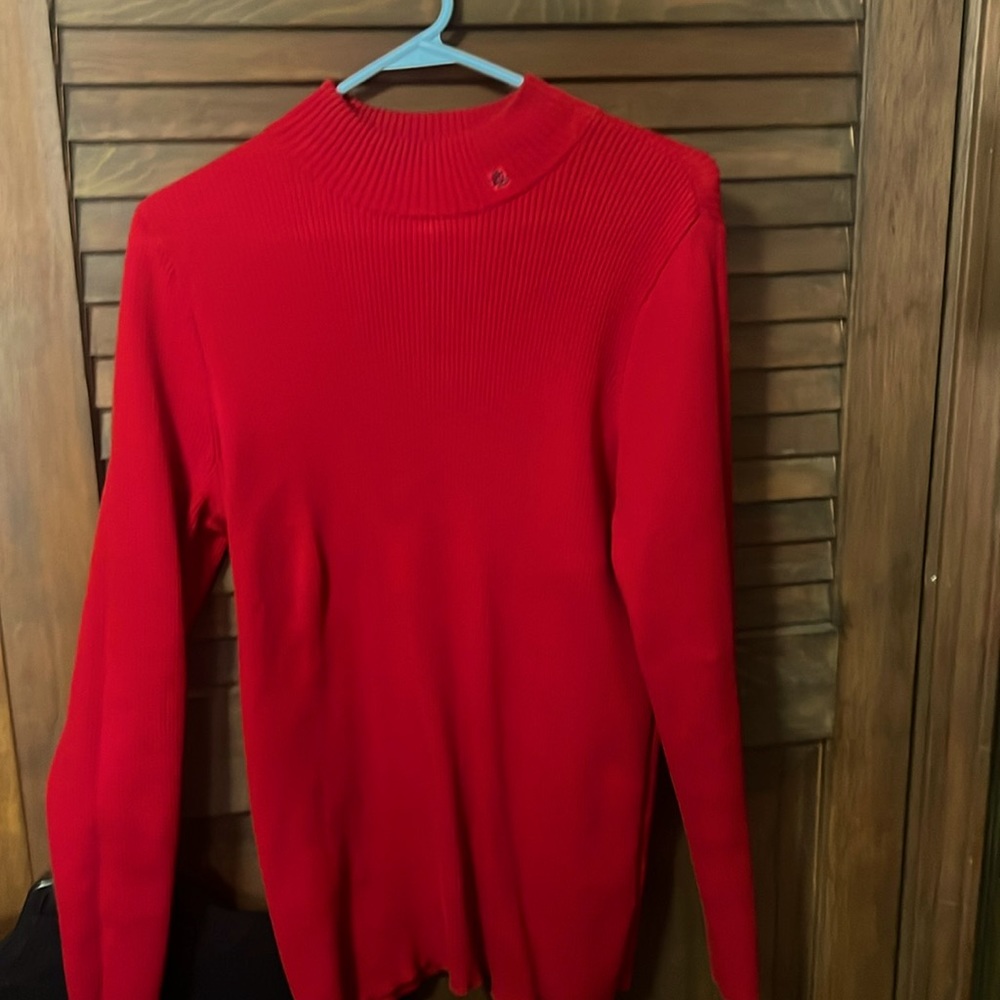 Pretty Ralph Red Mock Turtleneck.